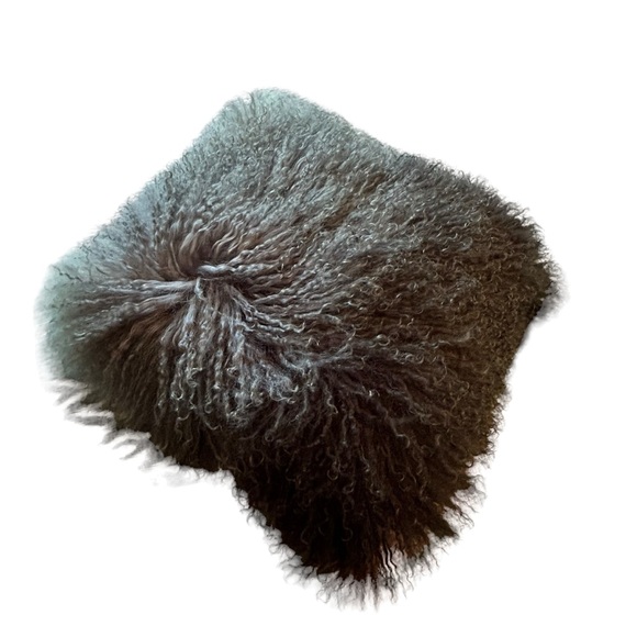 Ombré Mongolian Sheep Throw Pillow - Picture 4 of 5